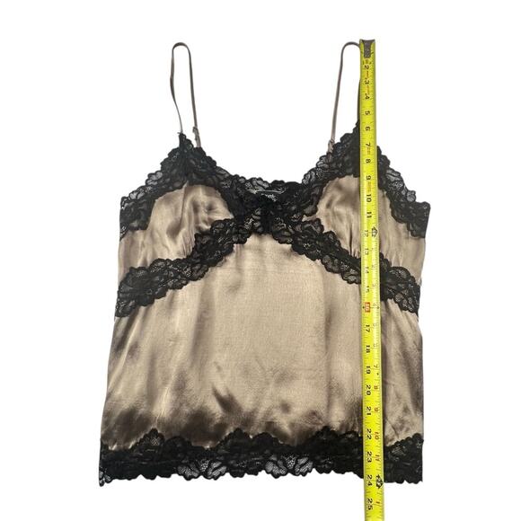 Beverly and Beck Lace Trim Satin Cami Top L Silky Dark Fairy Romantic Whimsigoth - Picture 7 of 11
